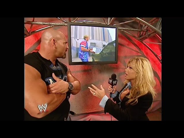 Chris Jericho dumps paint on Goldberg’s car! 06/02/2003