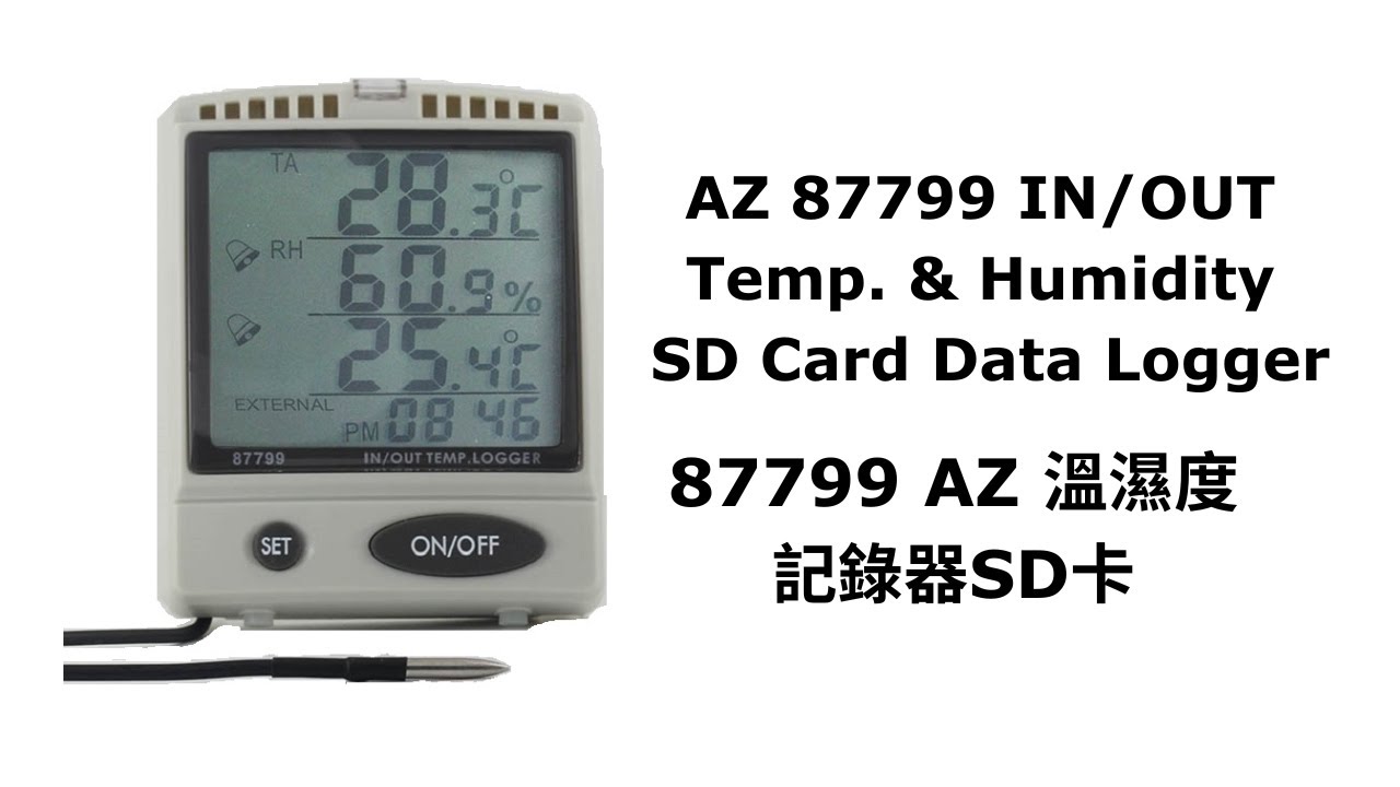 Data Logger with External Temperature Probe - AZ Instrument Corp.