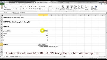 Hàm BETAINV lấy giá trị đảo của hàm BETADIST trong Excel - http://taimienphi.vn