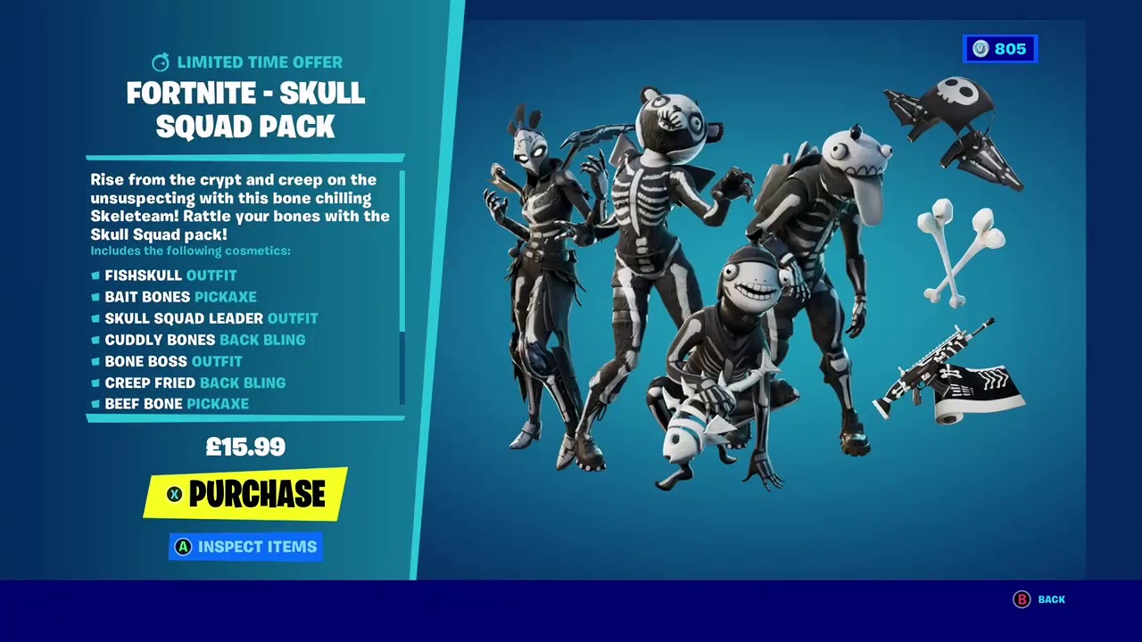 Me buying the new Skull Squad Pack.