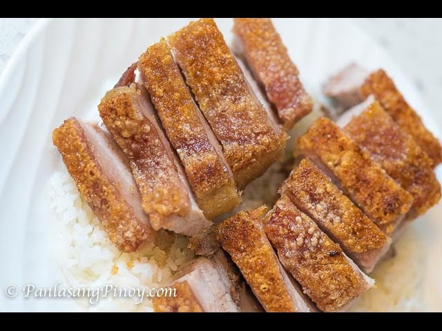 Crispy Pork Belly Recipe | Oven Roasted Pork Belly (Lechon Kawali) | Panlasang Pinoy