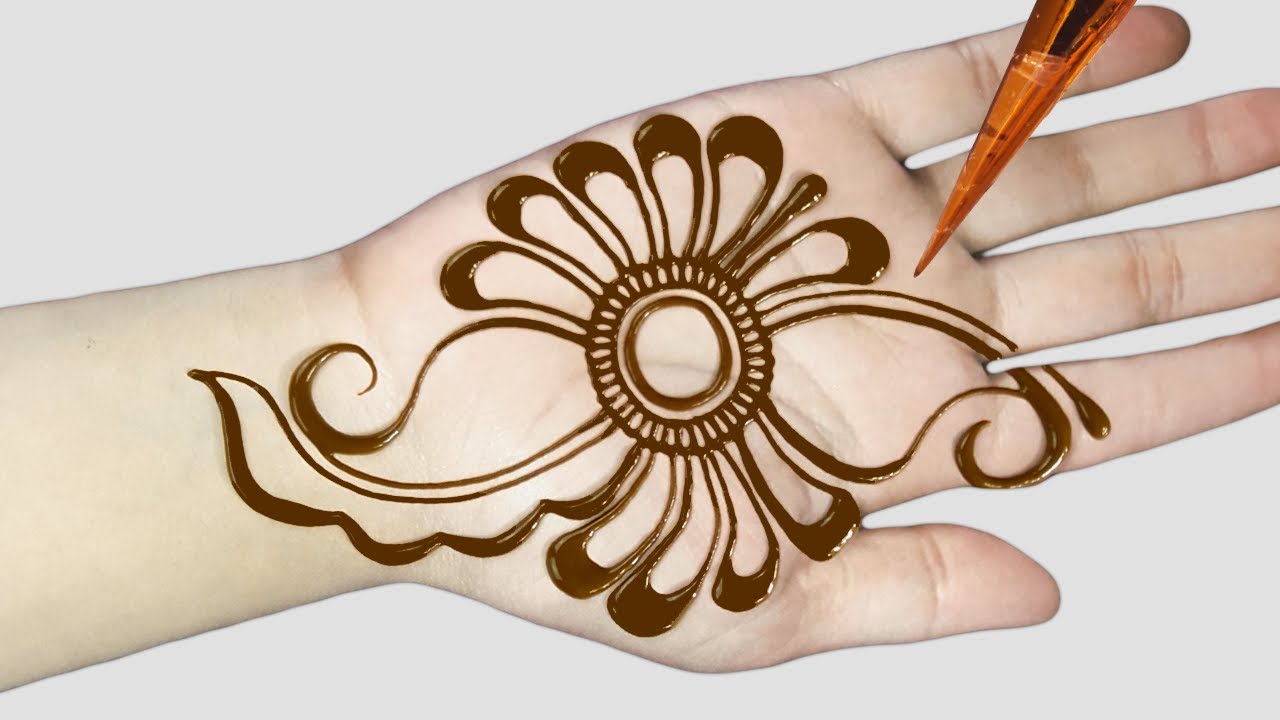 New beautiful mehndi design video tutorial - simple mehndi - YouTube