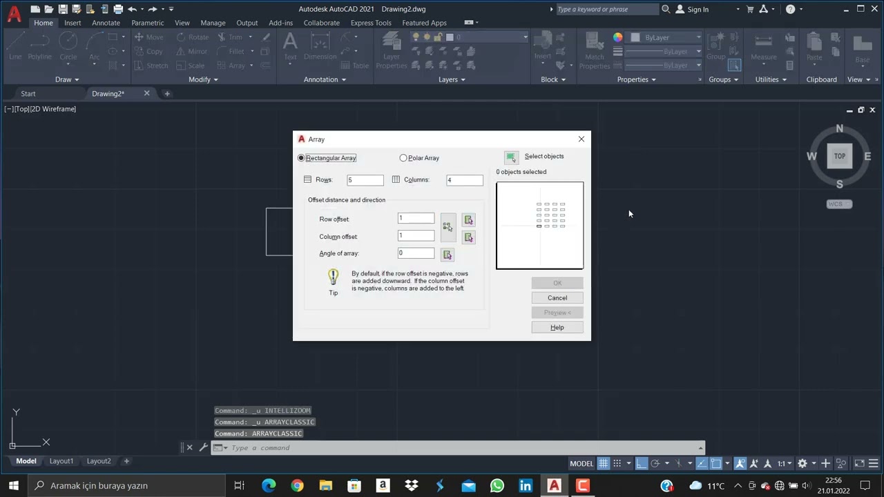 AUTOCAD - ARRAY CLASSIC #30
