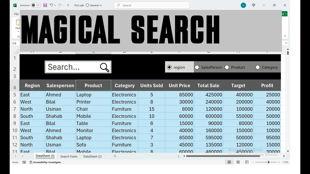 How To Make Excel Advanced Filter Dashboard | Auto Filter by Typing Text