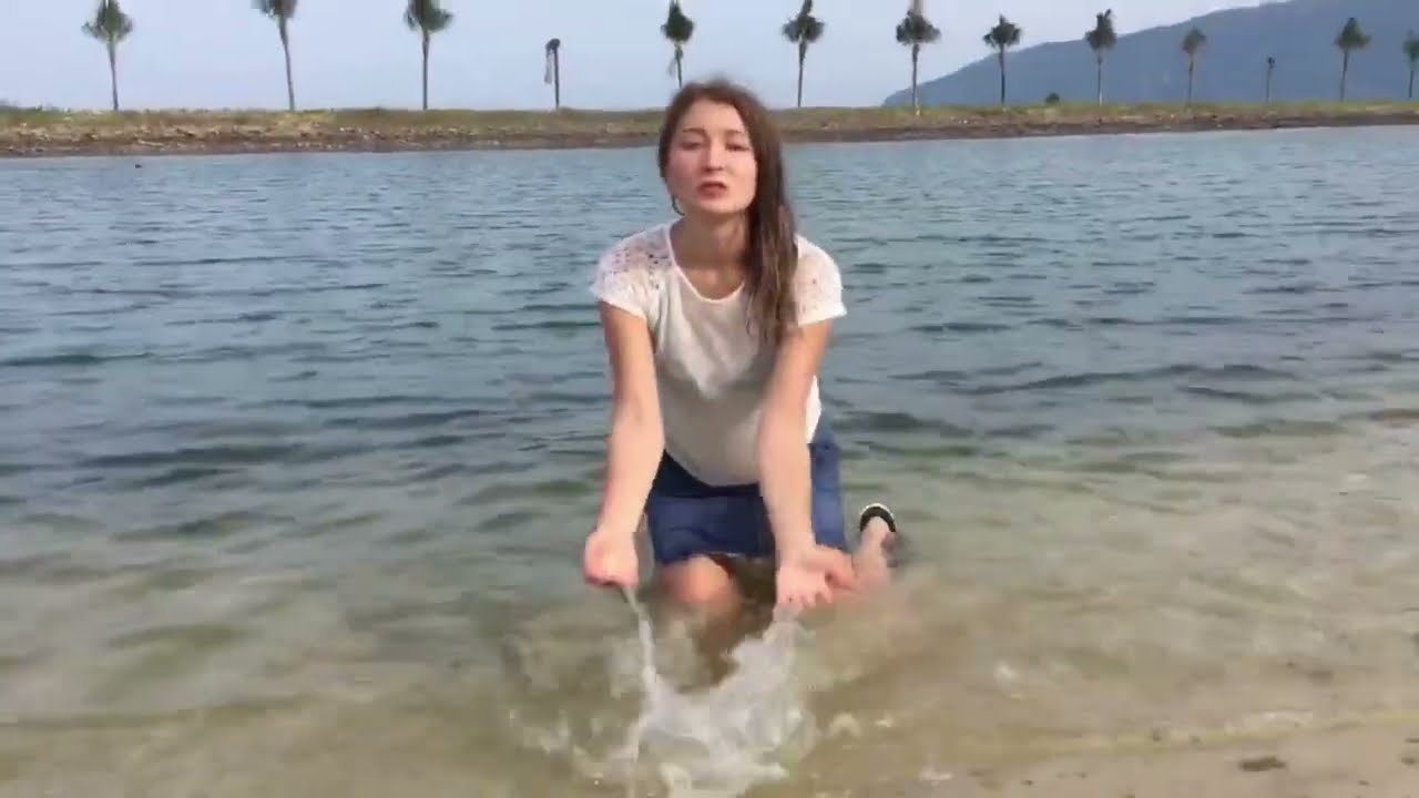 •WETLOOK•💦 Alsu Bounty💋 wet denim skirt•