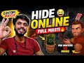 👉 HIDE ONLINE 🔥 Custom Match me Full Masti 😂 | Pro Players vs Noobs | Hindi Gameplay