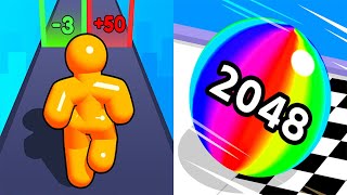 Tall Man Run VS Ball Run 2048 - All Levels Gameplay Android iOS Ep 1 screenshot 4