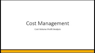 Target Operating Profit | Topic 1|  Cost-Volume-Profit