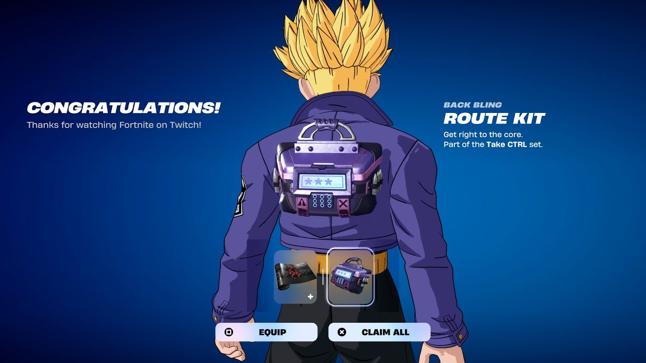 How To Get Route Kit Back Bling NOW FREE in Fortnite! (Twitch Free Rewards)