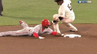 2010 NLCS Gm5: Rollins steals second and third