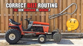 Allis Chalmers 811 GT II - Correct Drive Belt Routing & Clutch Adjustment