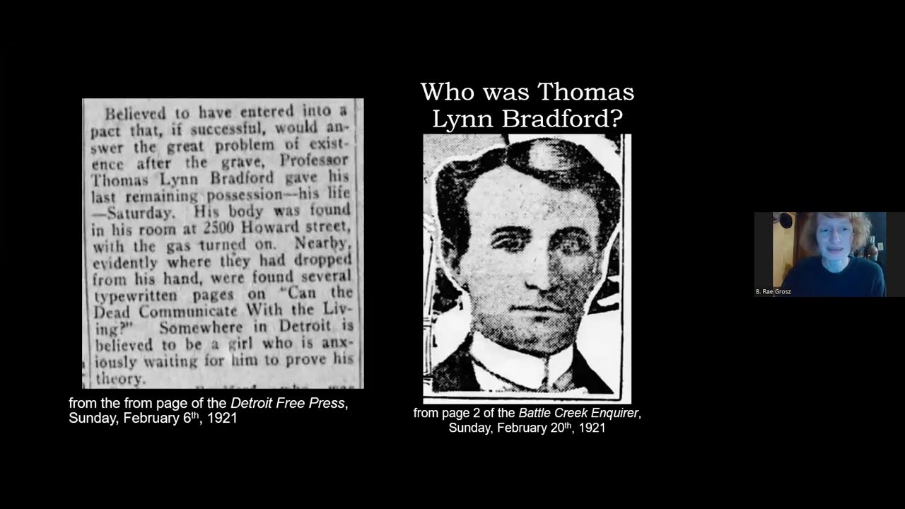 The "Spiritualistic Science" of Thomas Lynn Bradford with B. Rae Grosz