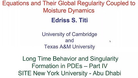 Edriss Titi, University of Cambridge