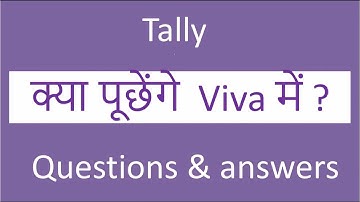 Tally viva questions | tally viva questions & answers | hindi | best 21 tally viva voce  questions