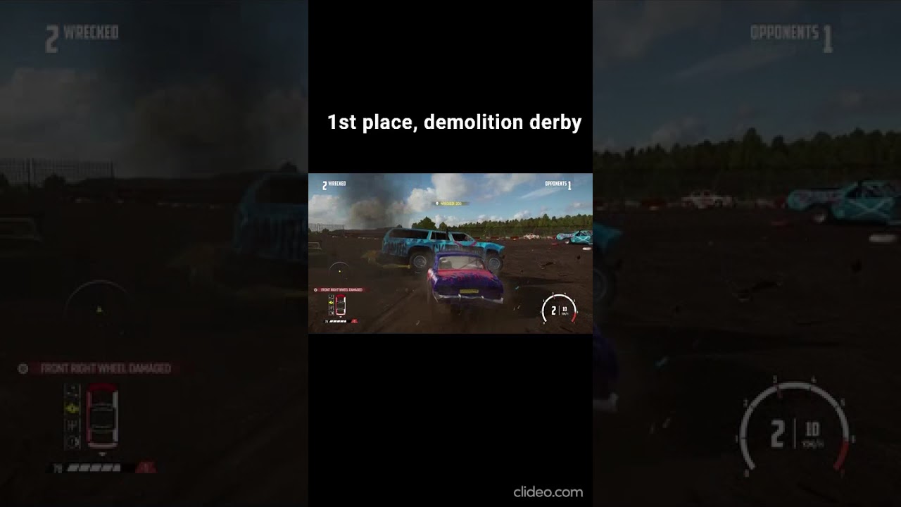 1st place in demolition derby 