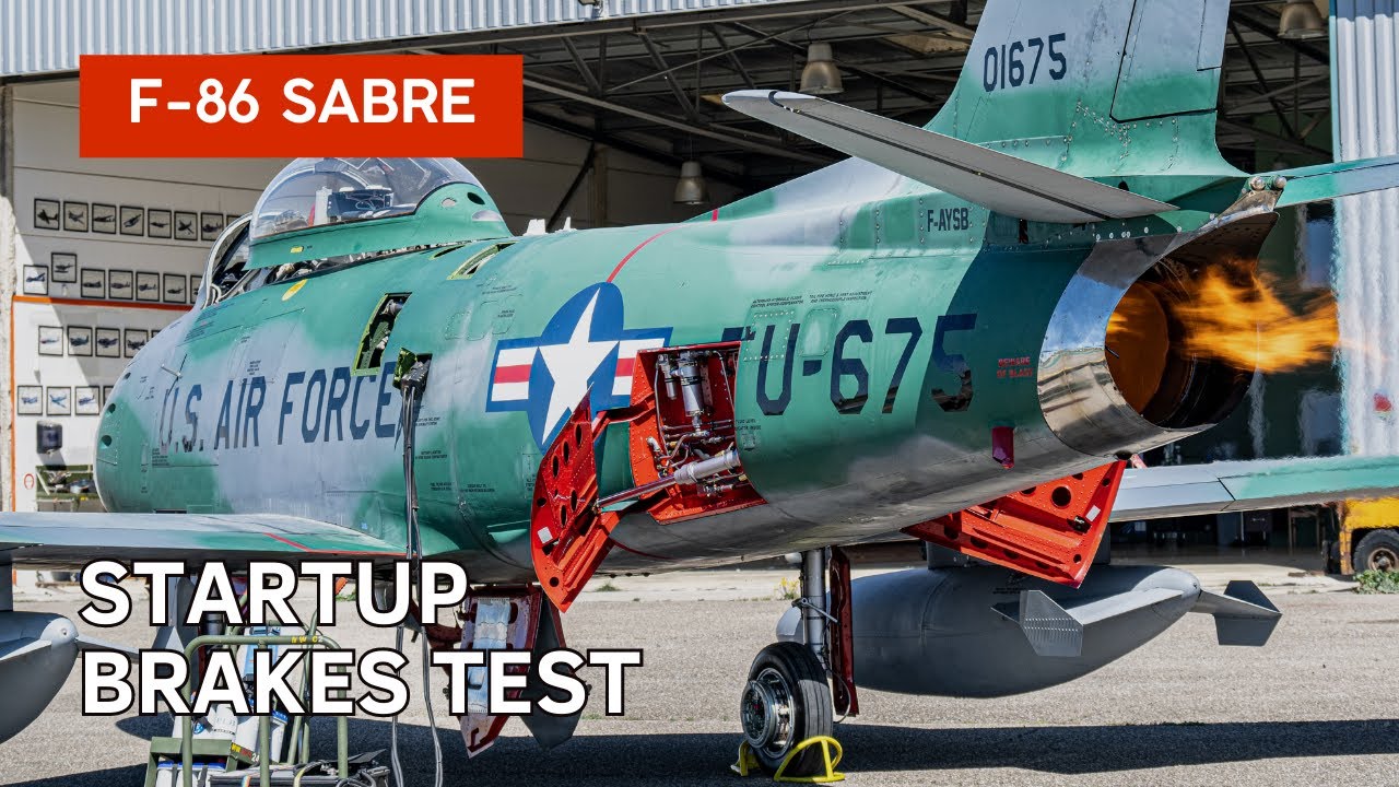 MISTRAL WARBIRDS - F86 SABRE - Démarrage moteur et essais des freins