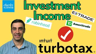 Investment Income  1099Comp  TurboTax