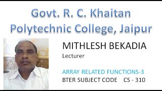 ARRAY FUNCTIONS IN PHP PART-3 MITHLESH BEKADIA CS 310