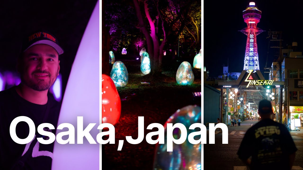 LAST DAY IN OSAKA JAPAN 🇯🇵| TEAMLAB OSAKA & THE ICONIC TSUTENKAKU TOWER AT NIGHT 🗼🌌 🇯🇵