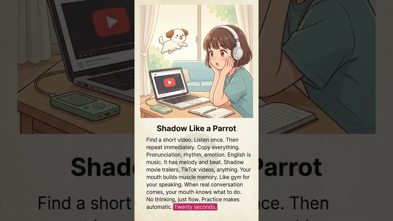 Shadow Like a Parrot 🦜 | The Fastest Way to Speak English Naturally