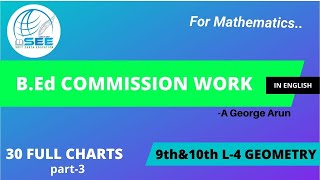 30 Charts 9th &10th Lesson 4 Geometry||B.Ed Commission project||Maths project in English||Materials. screenshot 2