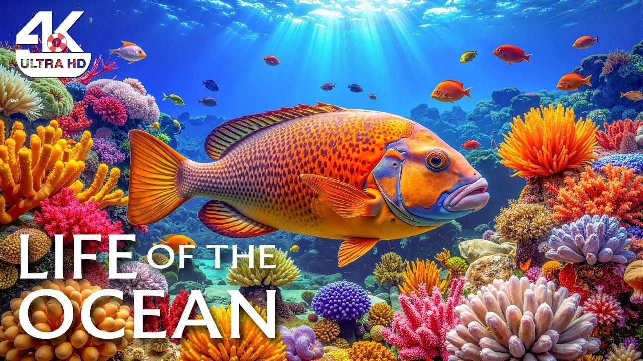 Потрясающие подводные чудеса в формате 4K – мирные морские животные и успокаивающие звуки океана для