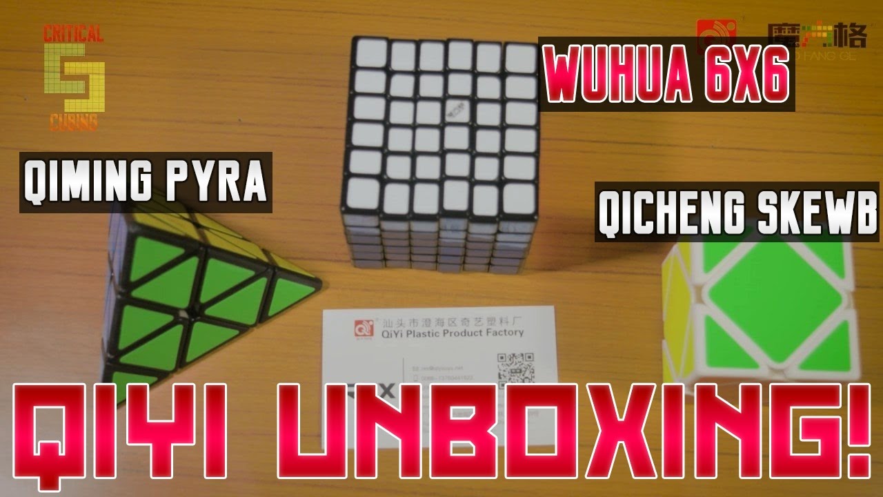 QiYi WuHua 6x6, QiCheng Skewb & QiMing Pyraminx Unboxing & First Impression