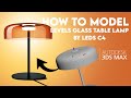 How to model in 3ds max levels glass table lamp by leds c4