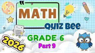 Grade 6 Math Quiz Bee | Can You Score 20/20 | Part 9