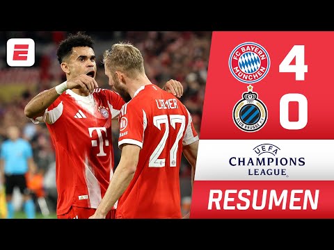 Con un GOLAZO de Luis Díaz, Bayern Munich GOLEÓ 4-0 a Club Brujas | Resumen | Champions League
