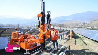 Pauselli pile driver machine model 700 - Solar Photovoltaic panel installation with GPS system