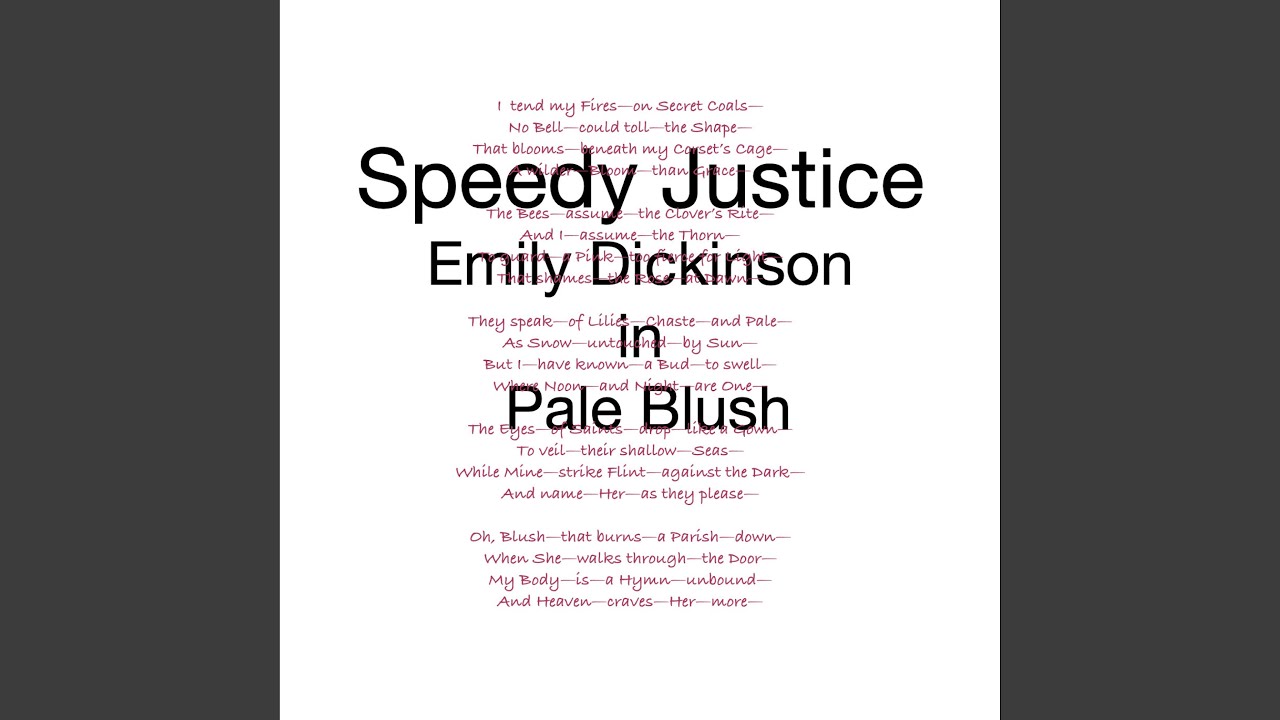 Emily Dickinson In Pale Blush