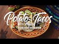 Potato tacos with spinach soft vegan tacos