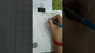Sequence writing 1 to 70