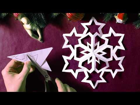 How to make a snowflake out of paper quickly and easily ❄️ DIY snowman garland