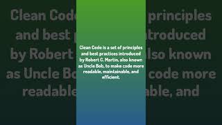 Daily Debug. / Clean Code is a set of principles and best practices...