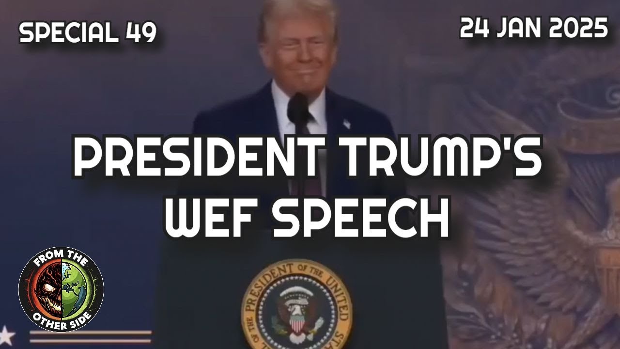 PRESIDENT TRUMP'S WEF SPEECH JAN 2025 (FULL SPEECH ON RUMBLE)