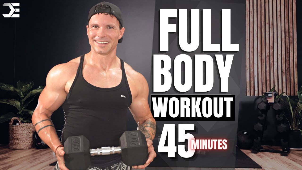 45 Min FULL BODY DUMBBELL WORKOUT (Build Muscle + Improve Strength ...