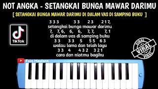 Download Lagu Not pianika setangkai bunga mawar darimu di dalam vas di samping buku MP3