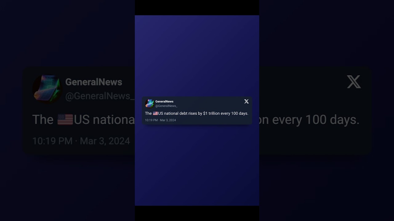 US National Debt Grows by $1 Trillion Every 100 Days! 