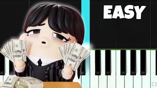 Sigma Wednesday (3D) - Gigachad theme Easy piano tutorial