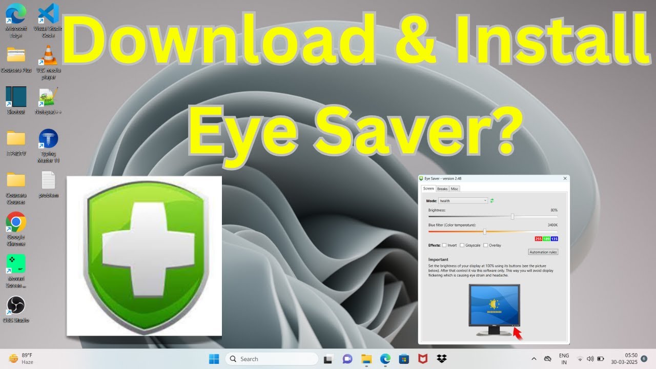 How to Download & Install Eye Saver in Windows 11?