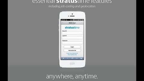 stratustime Mobile Interface