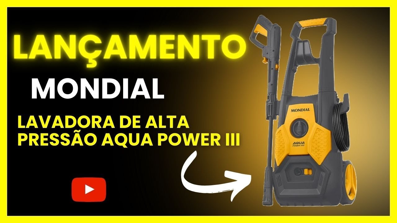 MAIS UM INCRIVEL LANÇAMENTO / Lavadora de Alta Pressão Aqua Power III Mondial 1800W - LAP-03-GY