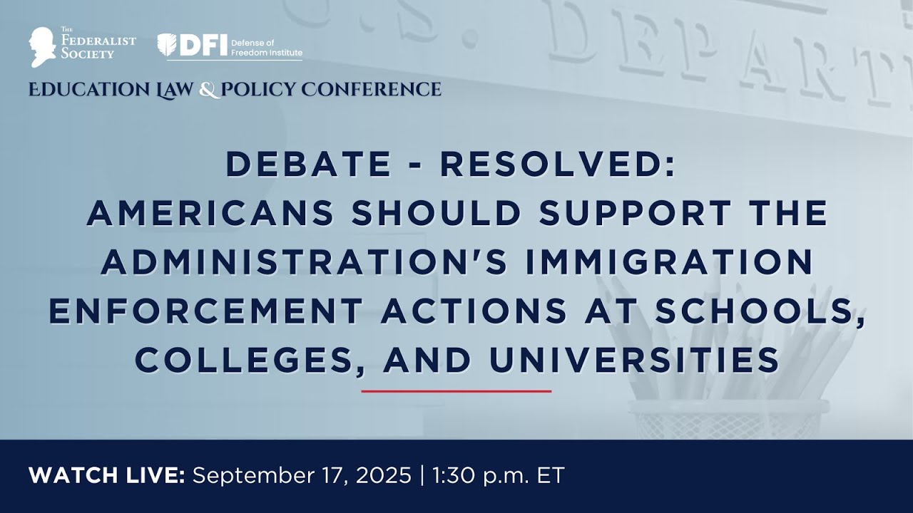 Debate - Resolved: Americans Should Support the Administration's Immigration Enforcement Actions...
