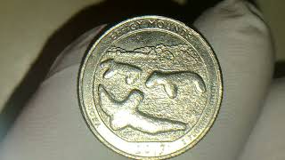 2017 P Iowa State Quarter With An Awesome Struck Through Mint Error Reverse