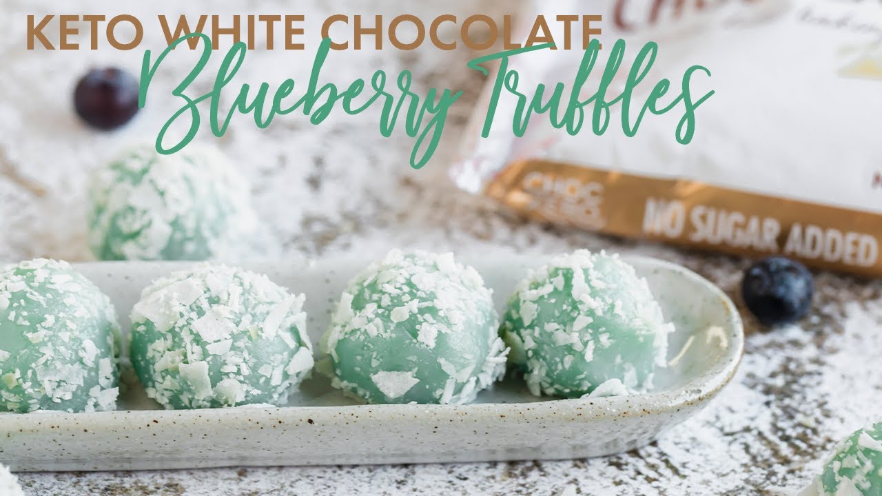 Keto White Chocolate Blueberry Truffles YouTube
