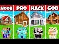 Minecraft New Excellent Villa Build Challenge - Noob Vs Pro vs Hacker vs god