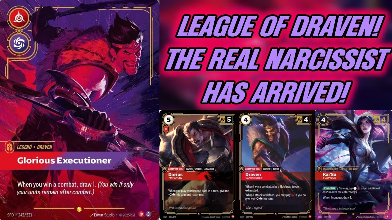 DRAVEN RIFTBOUND DECKLIST, GUIDE, AND GAMES! - YouTube