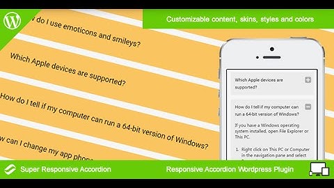 Super Responsive Accordion for WordPress